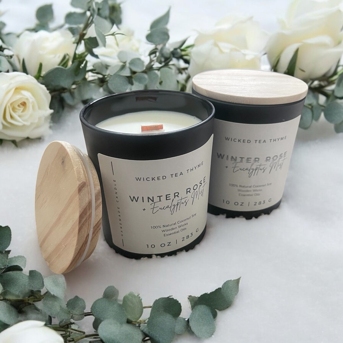 Winter Rose + Eucalyptus