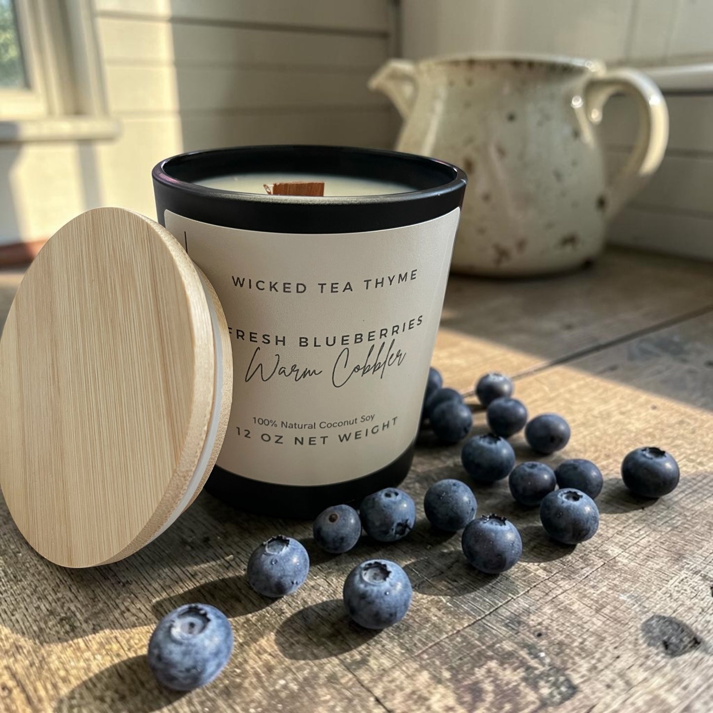 Fresh Blueberries + Warm Cobbler